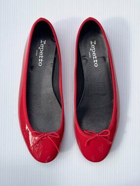 Repetto Lili Patent Leather Flats "Cherry" Red- Size 41 EU/Size 9-9.5 US